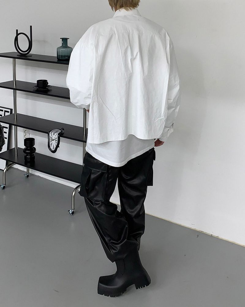 CR Laminating Cropped Jacket (2 colors)