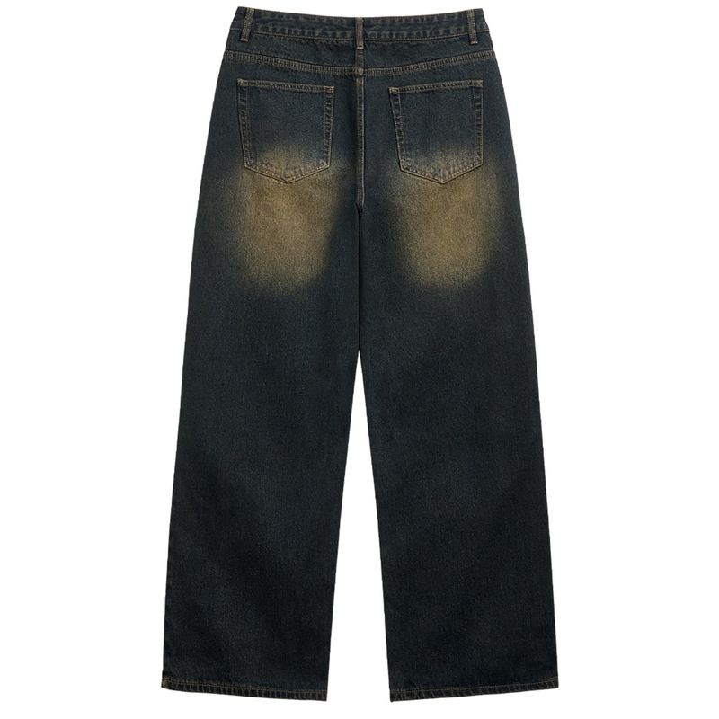Basic washing denim pants (vintage black)