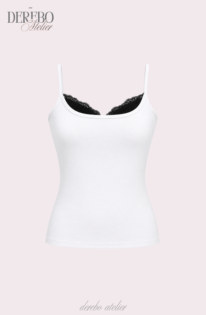 Mint lace layered sleeveless t-shirt