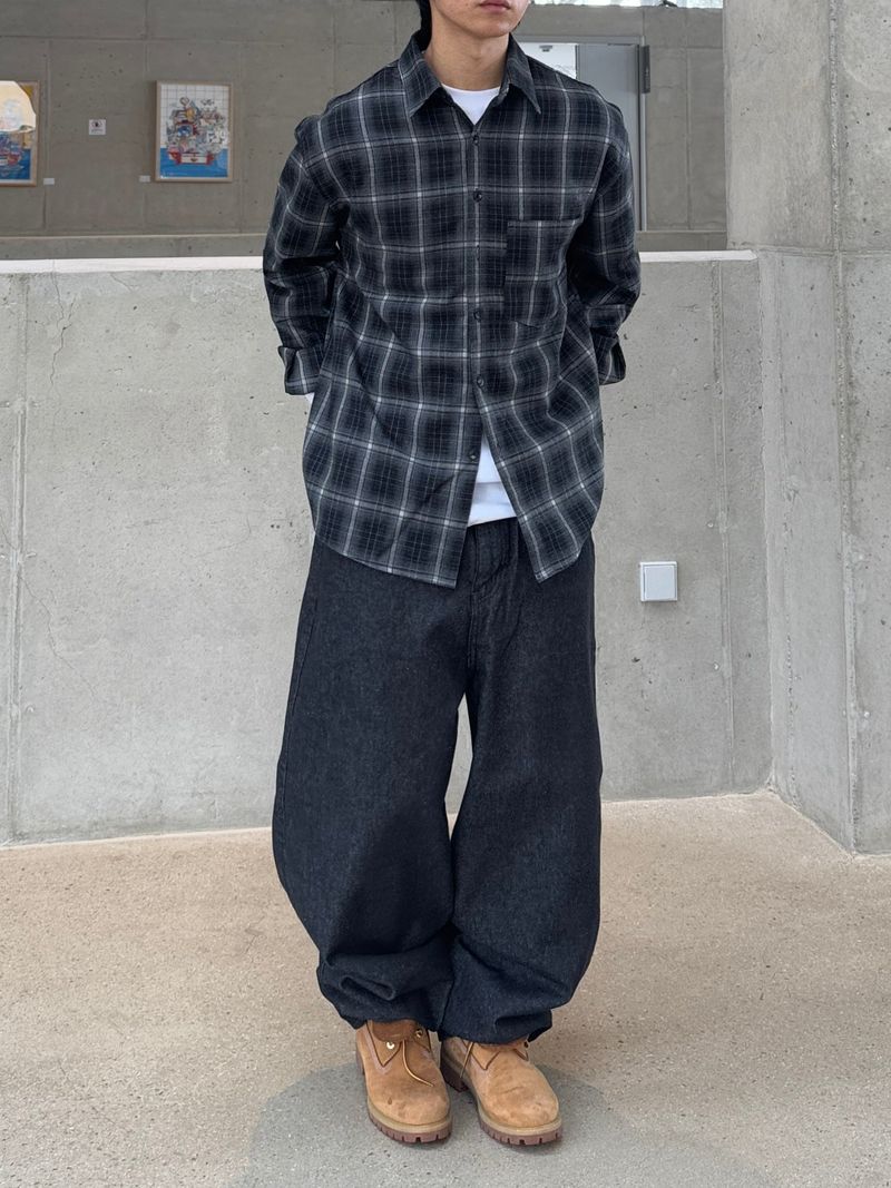 Plaid Loose Check Shirt (No.853)