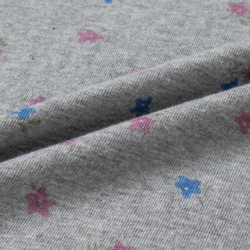 flowery shirring crop T