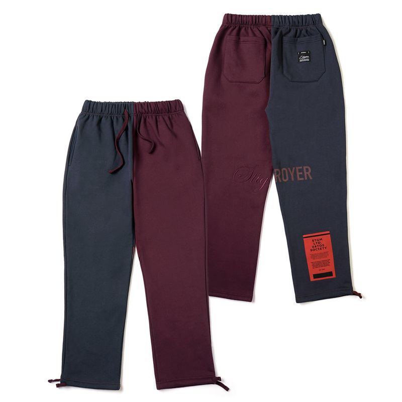STIGMA（スティグマ）の「HALF COLOR HEAVY SWEAT JOGGER PANTS NAVY BURGUNDY（Pants）」