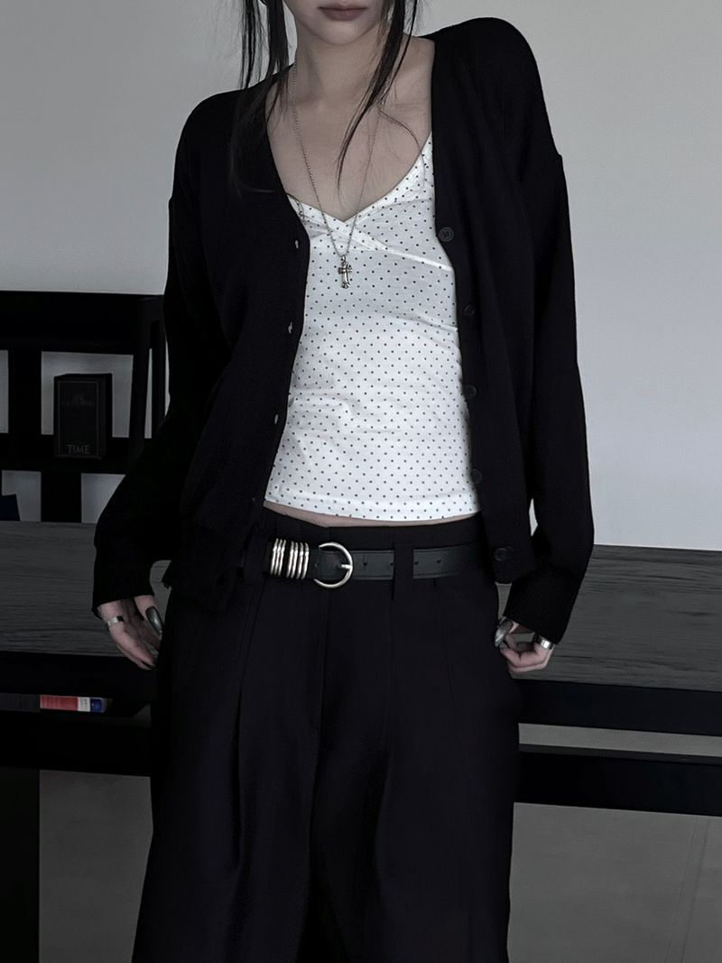 minimal basic knit cardigan (2color)