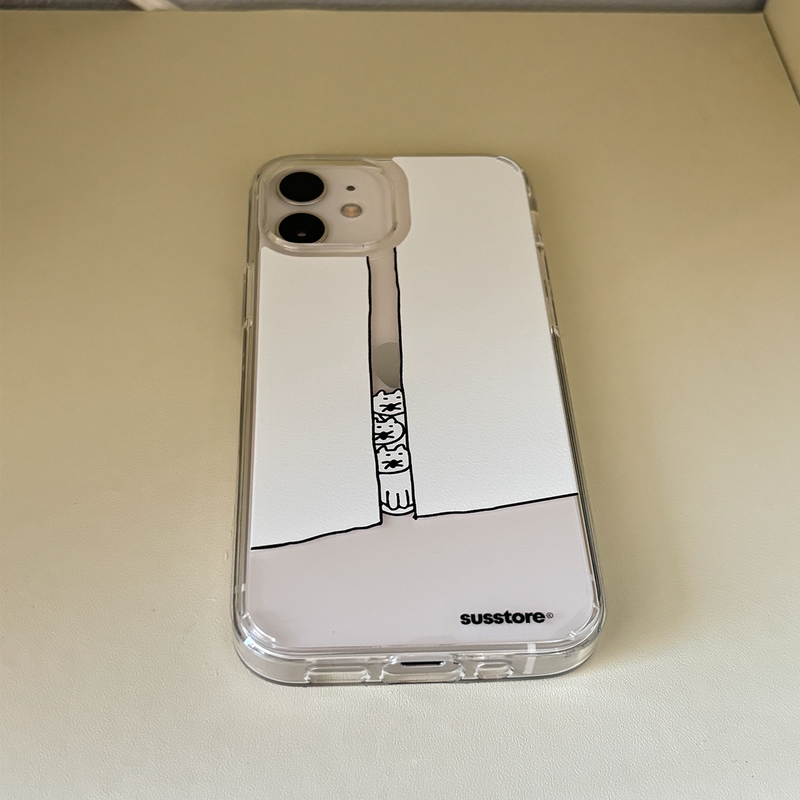 cat watching phone case