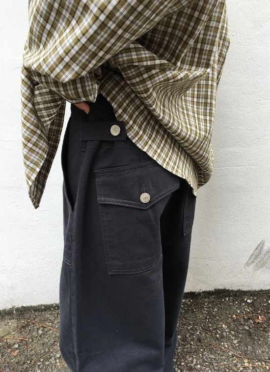 Iris Pocket Adjust Cotton Wide Pants