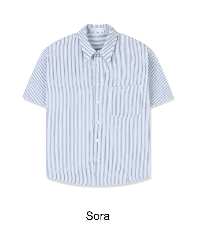 Tay striped crop shirt