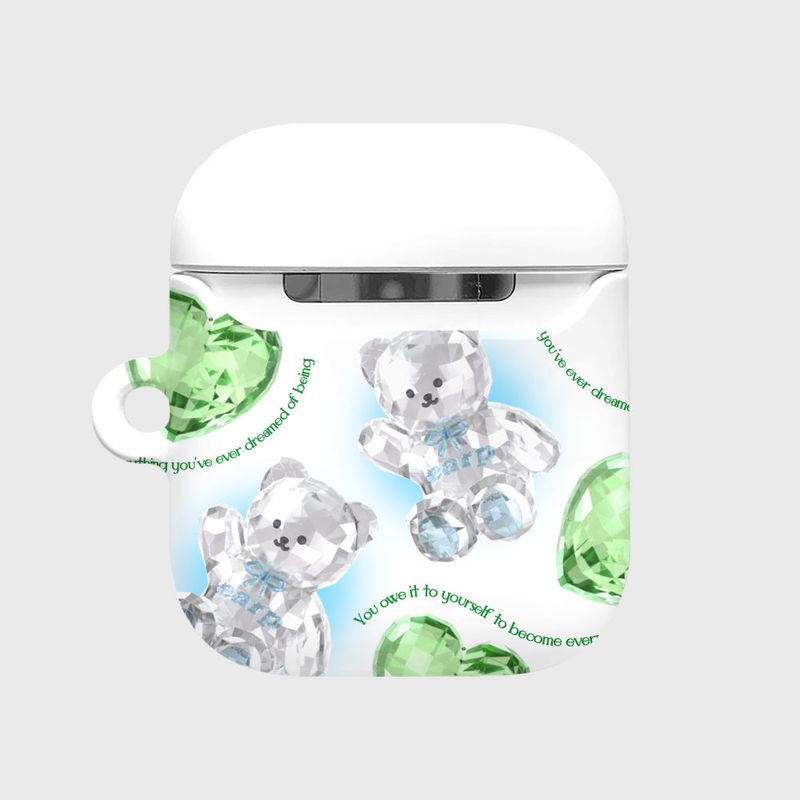 CRYSTAL MERRY PATTERN-GREEN(AIR PODS-HARD)