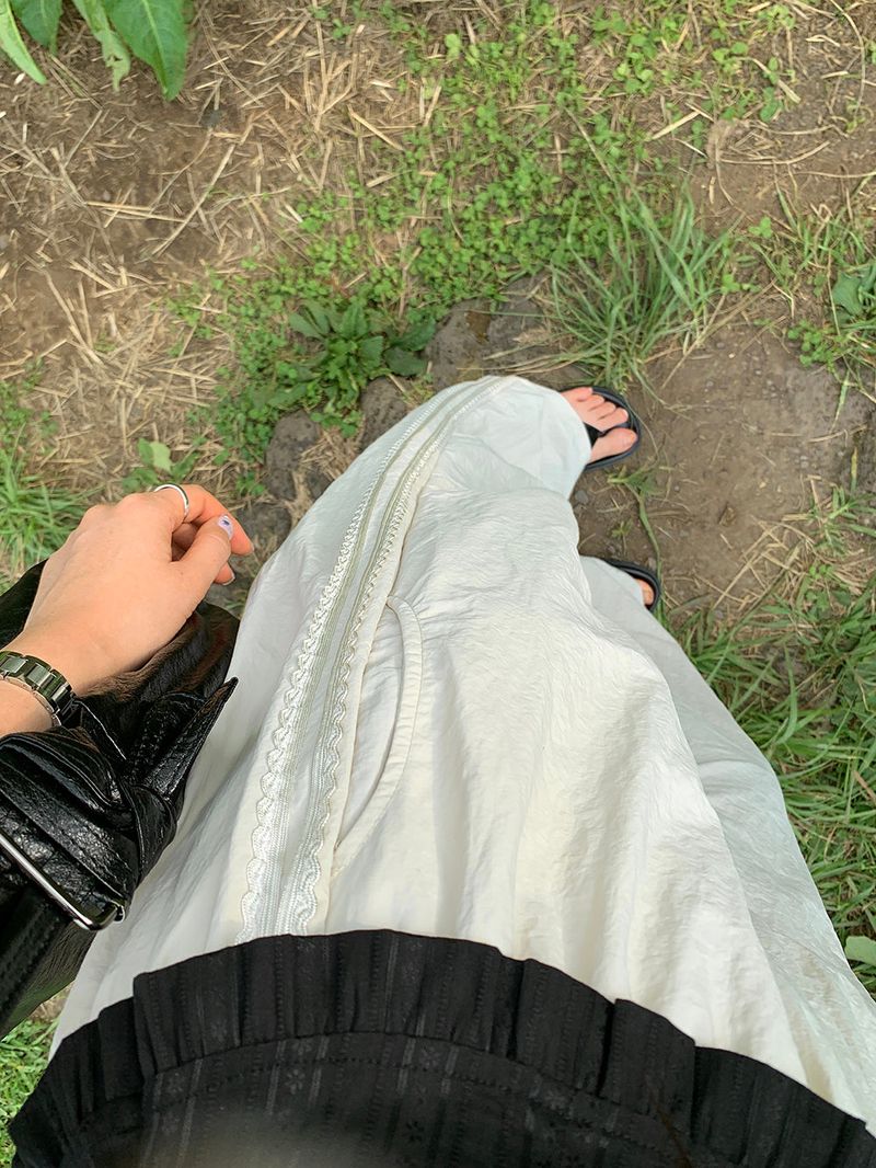 [MADE] Rollton nylon lace track bendable pants