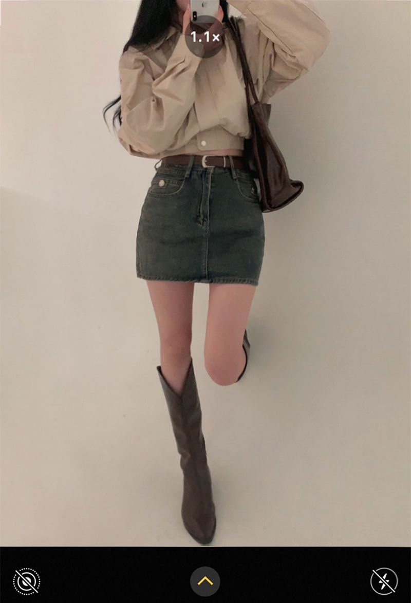 [Bellide made] Bubble Hidden Cropped Field Jacket