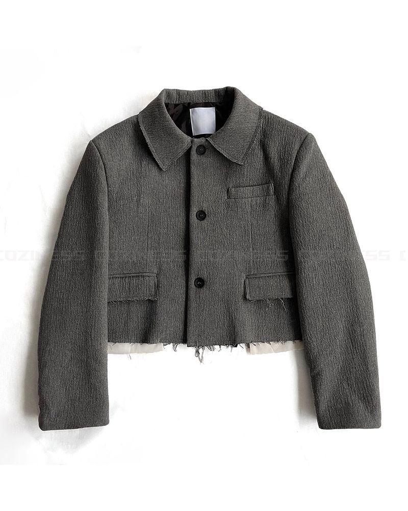 TAP Cutting Crop Wool Jacket
