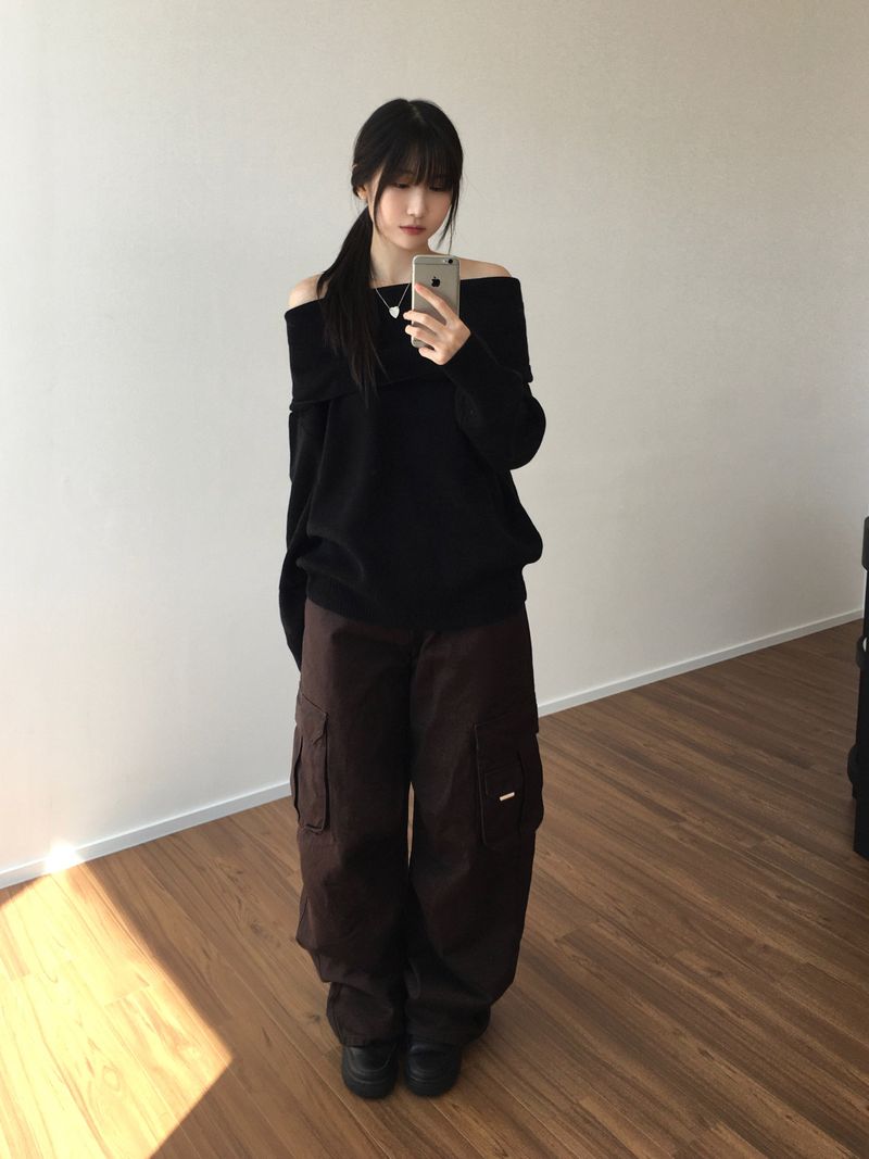 Work low-rise cargo pants (2 colors)