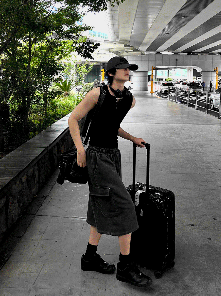COSYHARU（コシハル）の「Pigment Silver Charcoal Bermuda Training Pants - Cargo Style（Pants）」