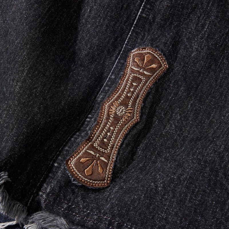 Goblin denim BERMUDA shorts / Black