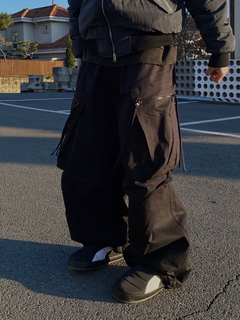 Double Zip Wing Cargo Balloon Pants 2C