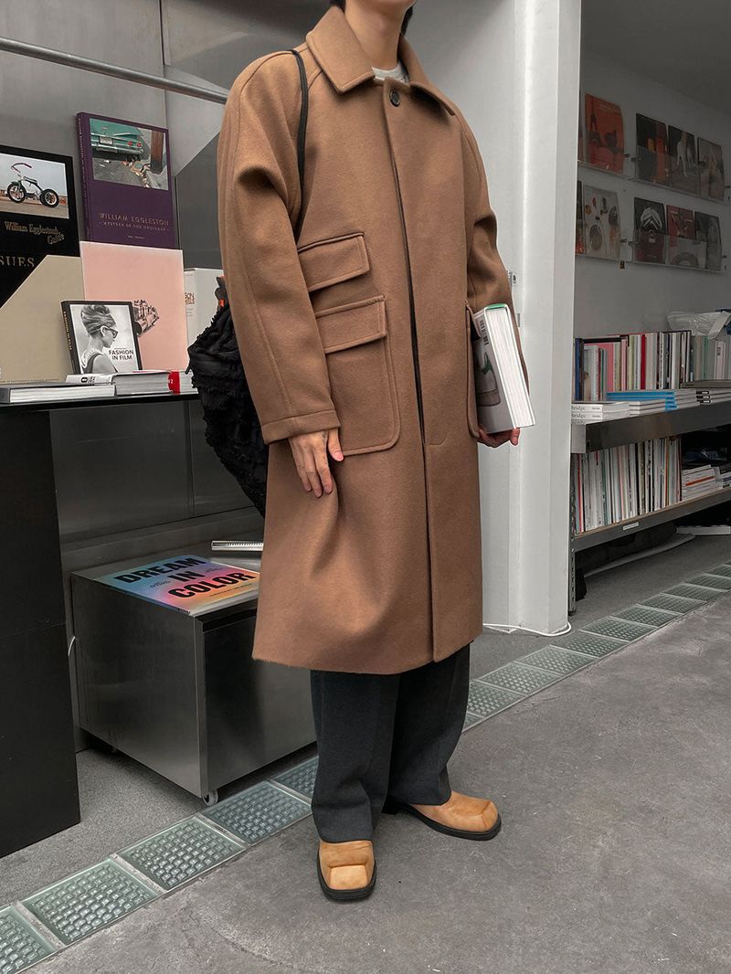 ASCLO（エジュクロ）の「ASCLO ポケットバルマカーンウールコート (2color)（ジャケット/アウター）」