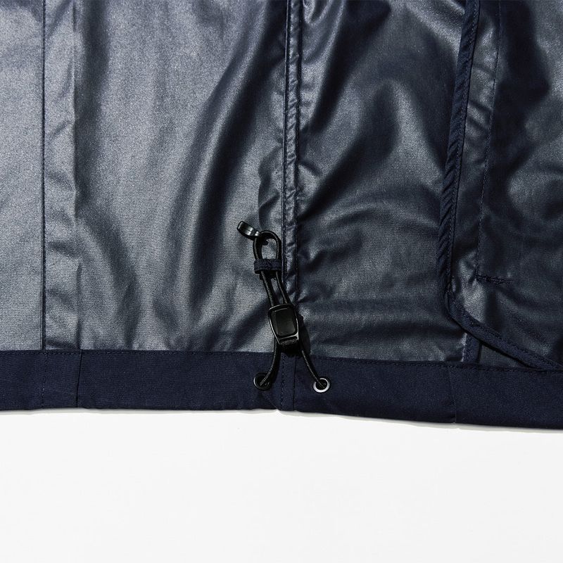 Poly Cotton Zip Shirts Jacket - NAVY