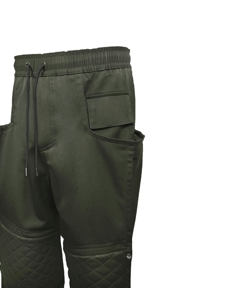 BIKER SNAP TRACK PANTS_KHAKI