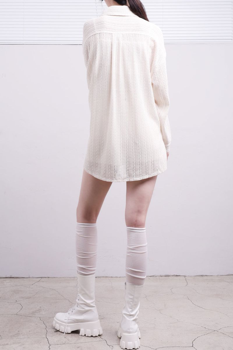 (Unisex) Sor Mesh Knit Shirt