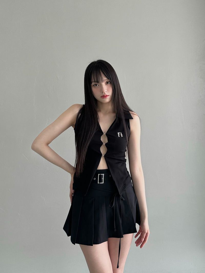 NEWALRIN（ニューアリン）の「【ディスプレイ商品】ハイティーンベルトリボンプリーツスカート（スカート）」