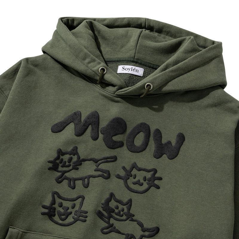 DOODLE MEOW HOODIE (KHAKI)