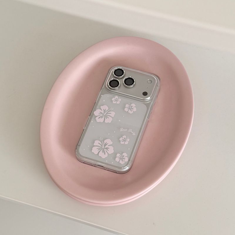 hibiscus jellhard case (baby pink)
