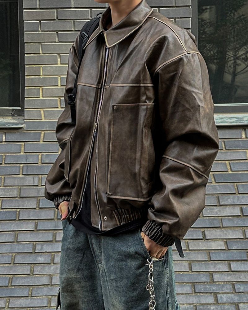 JIIGEUM（ジグム）の「Bold Leather Short Padding（Jackets/Outerwear）」