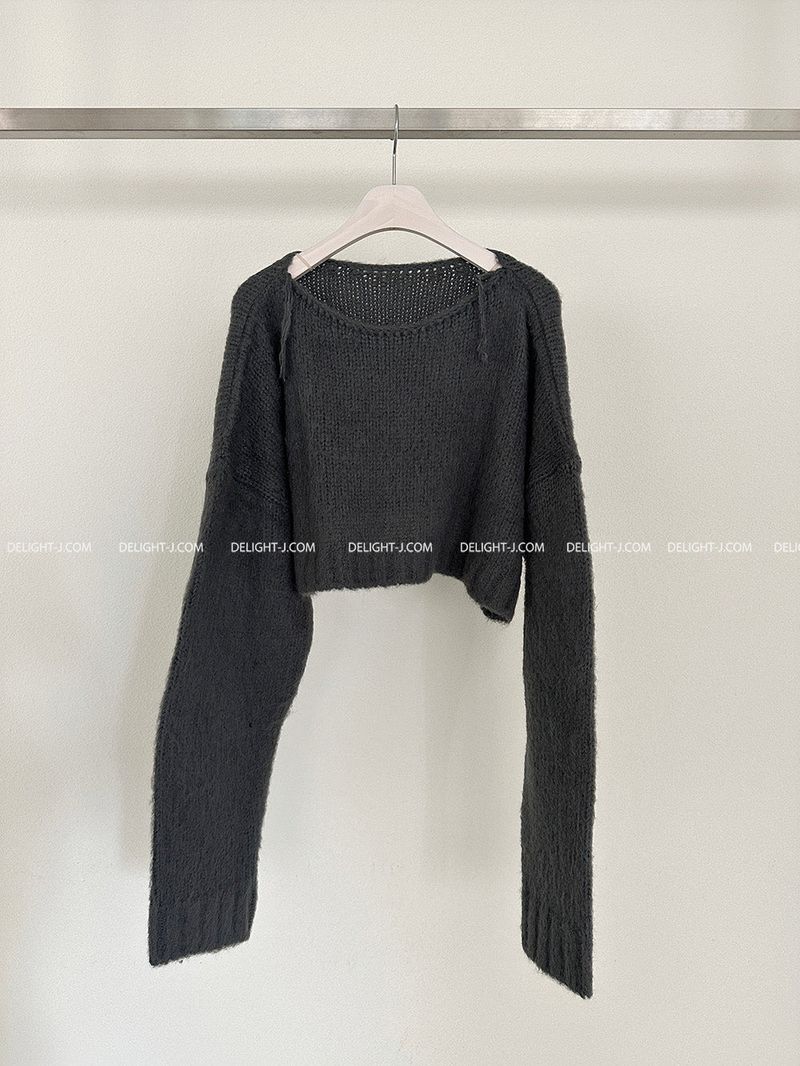salt wool cropped knitwear
