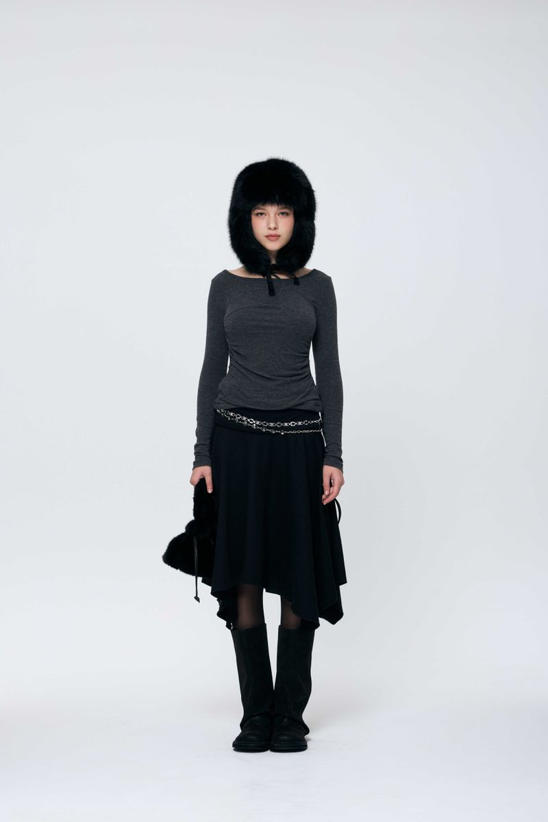 ARIKIM（アリキム）の「MUREN SHIRRING TOP / CHARCOAL（Tops）」