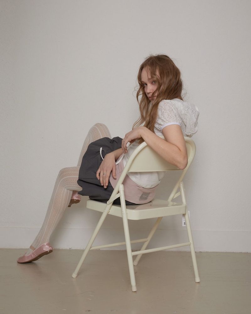 Folding puff skirt / gray