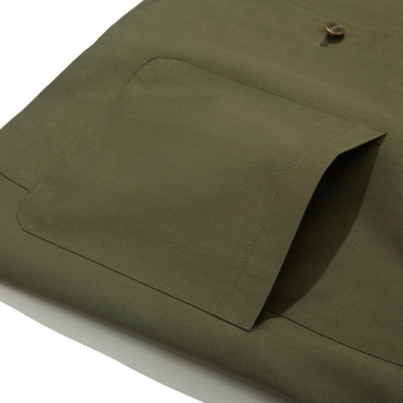 BSR2223FWJK065 LOGO COLLAR COTTON BASIC JACKET KHAKI