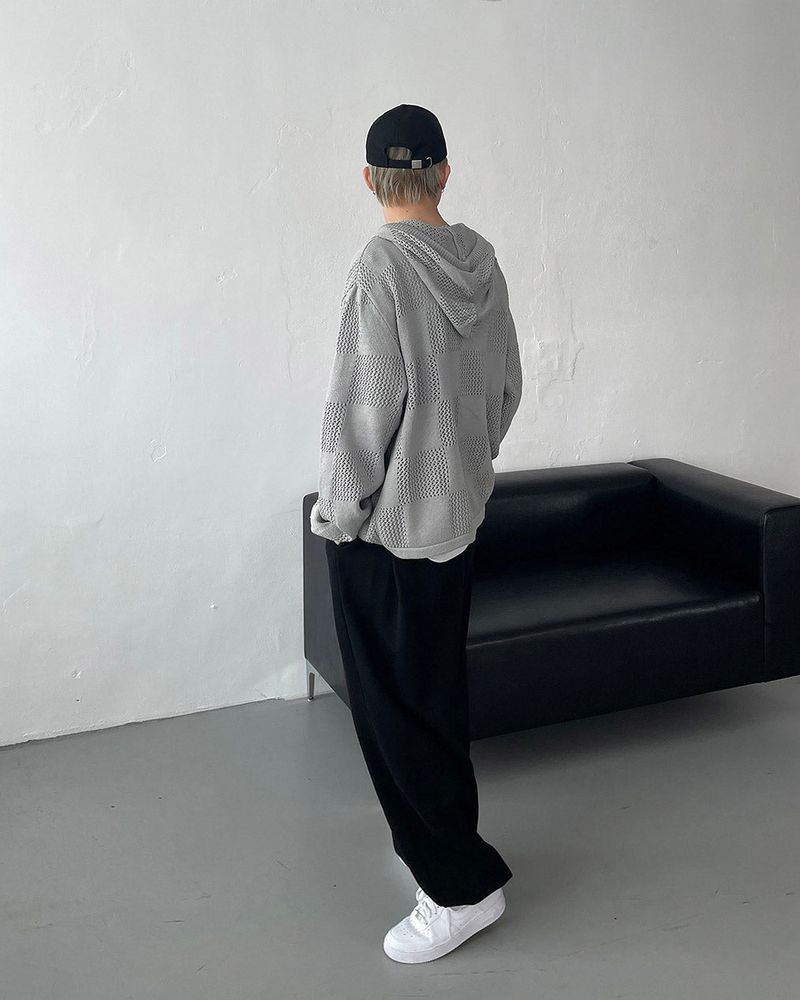 Noir Two-Way Hood Zip-Up (4 colors)