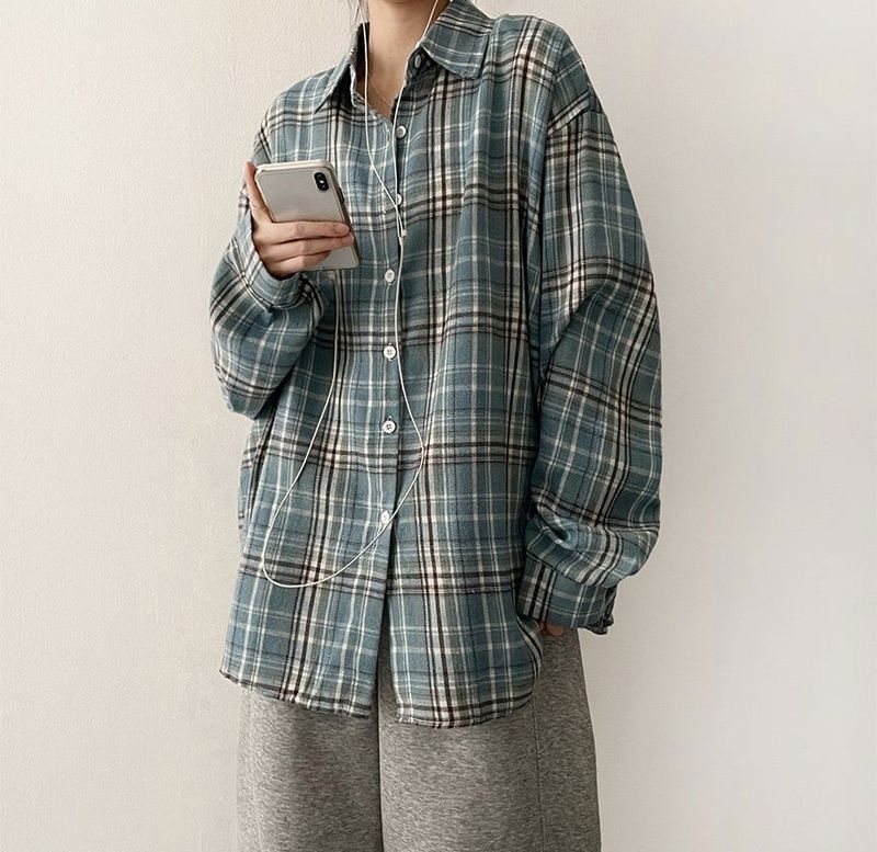 Lue Loose Fit Checkered Shirt