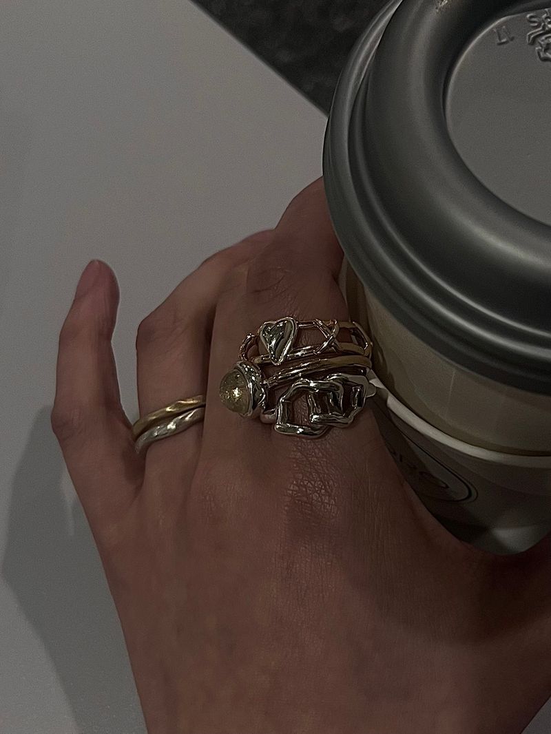 HEART TURTLE RING GOLD(silver+16K gold plated)