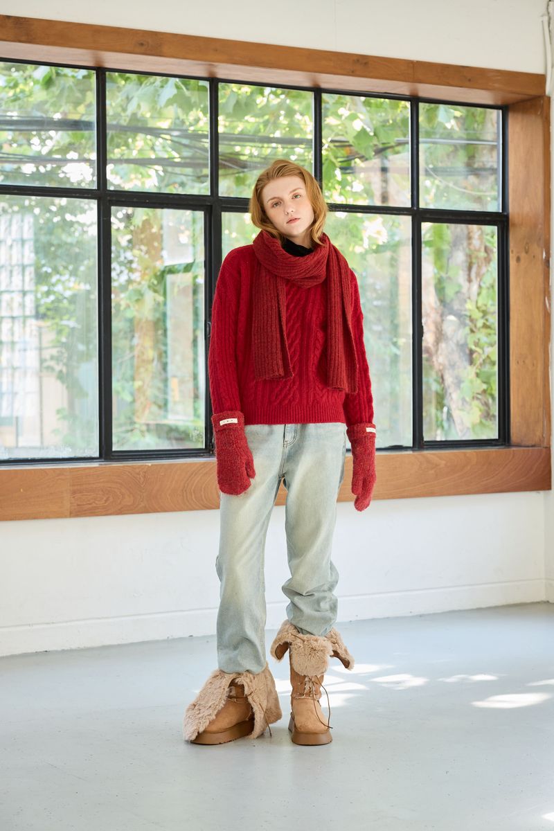 JUICY ROUND KNIT / RED