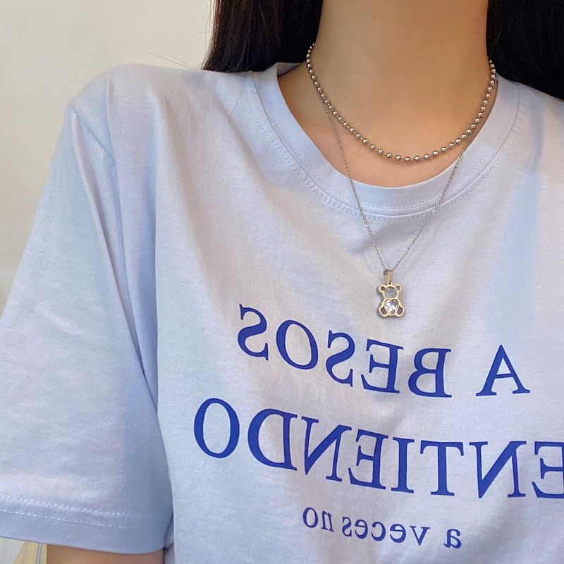 Crystal bear necklace