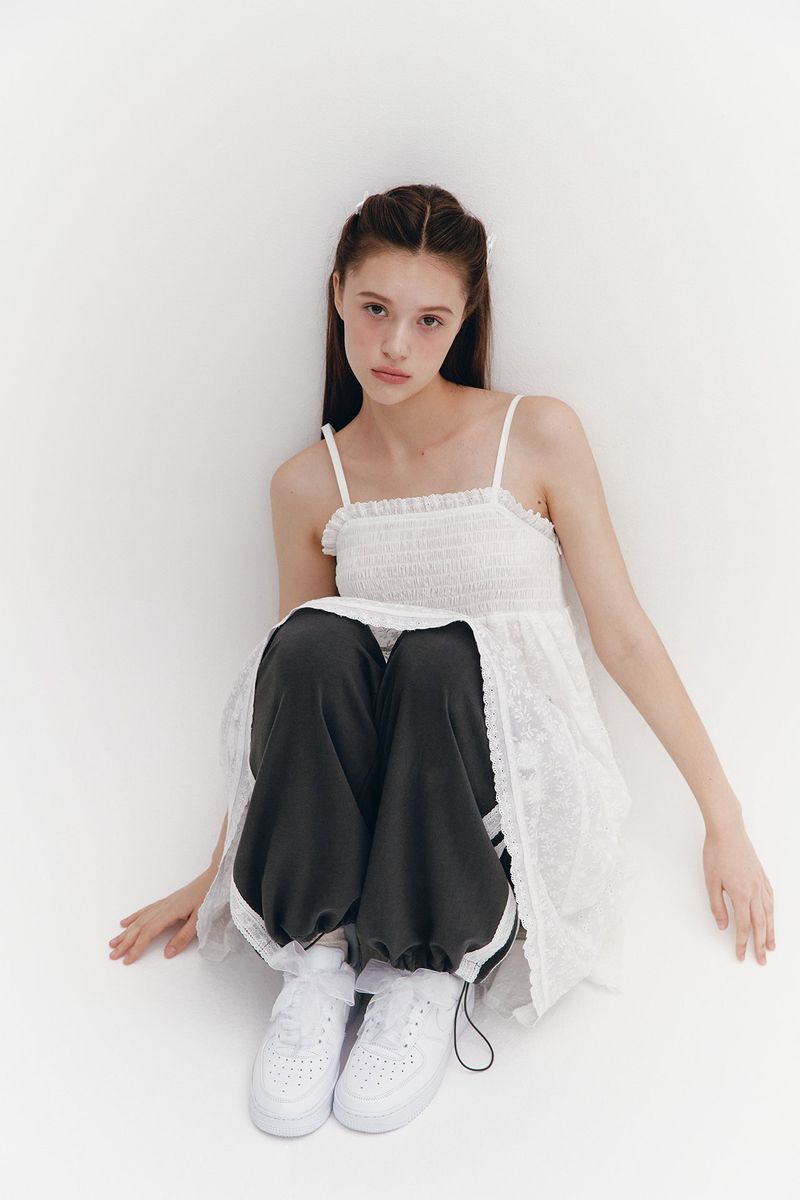 Midi Lace Dress White