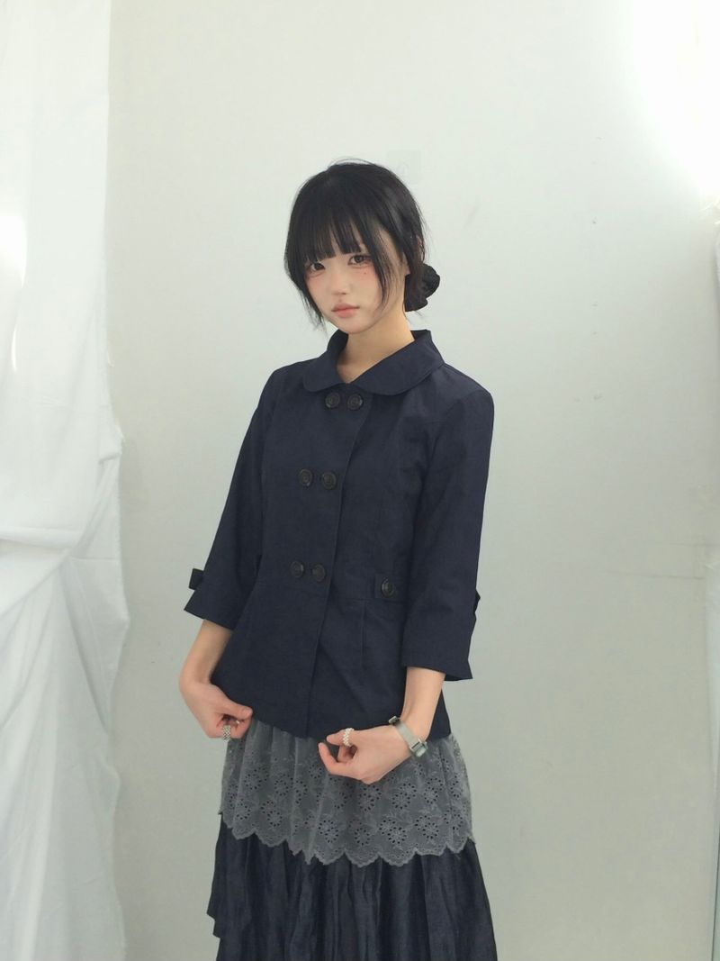 Semi-A-Line Double Button Jacket