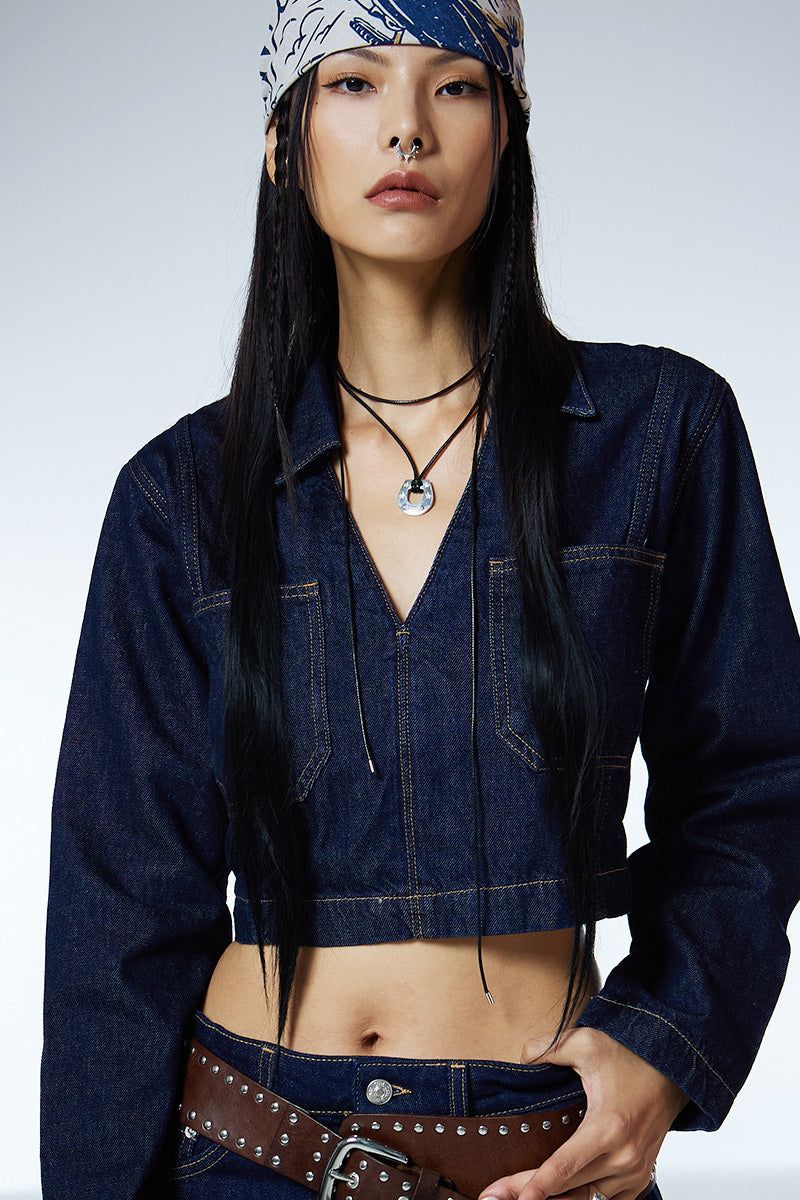 Sparkle Horseshoe Leather Necklace(BK)