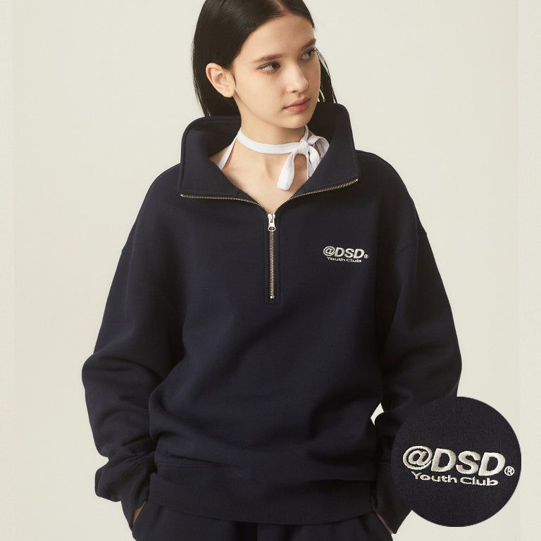 ODSD LOGO SWEAT HALF ZIP-UP - 4COLOR