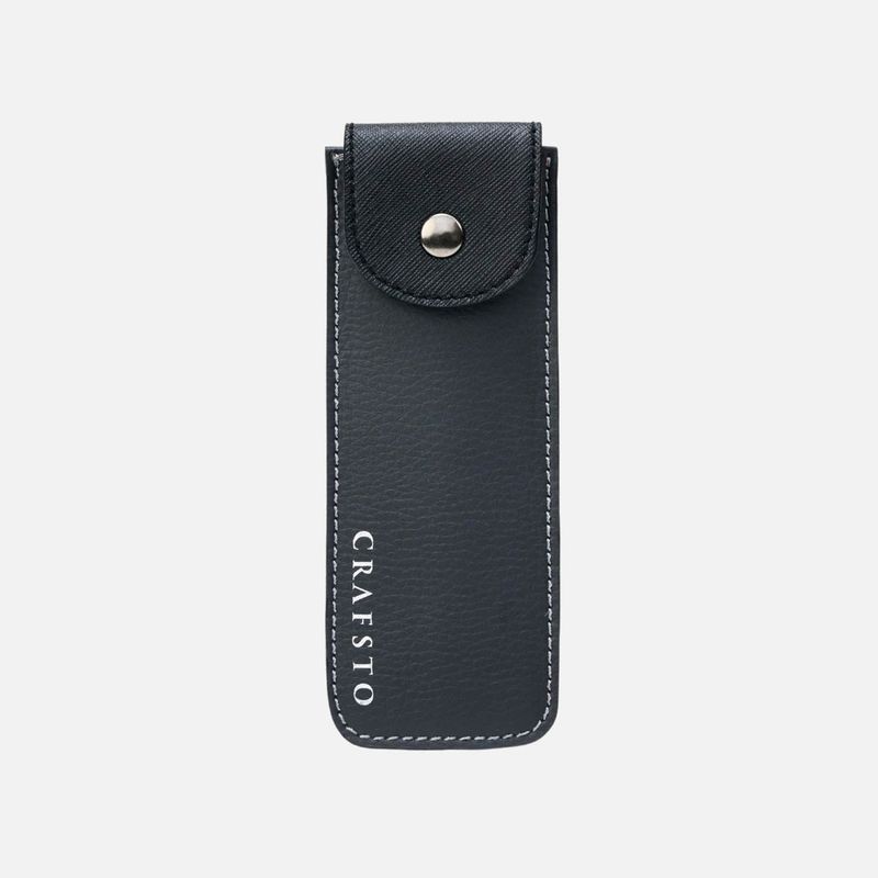 Mushroom Leather Pen Case with Flap