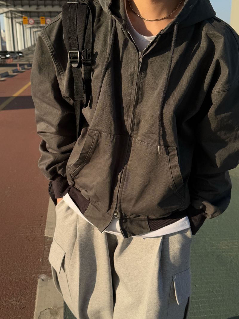 Oxford heavy hooded jacket