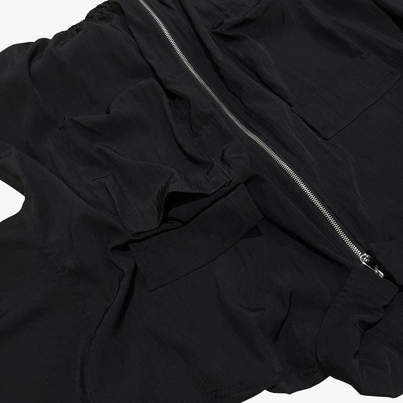 street shape shortsleeve zipup_black