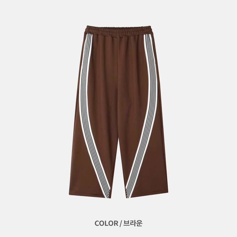 Bant Diagonal Track Wide Sweatpants 3C