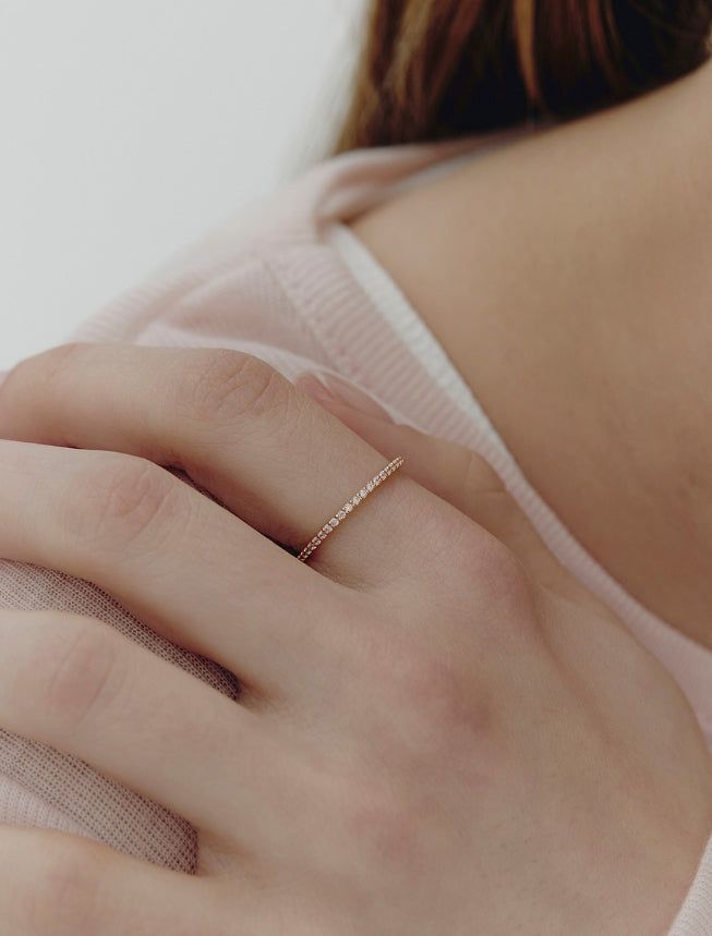 26SS★ Truly Essence 14K Full Pave Ring