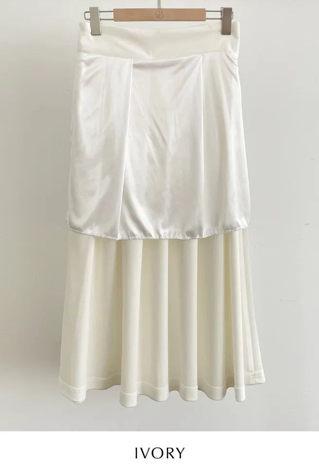 Envo Stretch Pleated Long Skirt