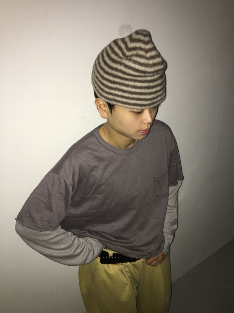 Pocket Layered Long Sleeve Tee (6c)