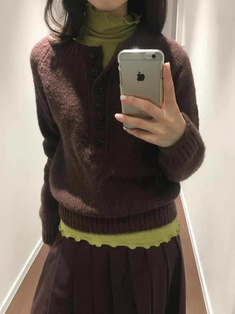 Lambswool alpaca knit (4color)