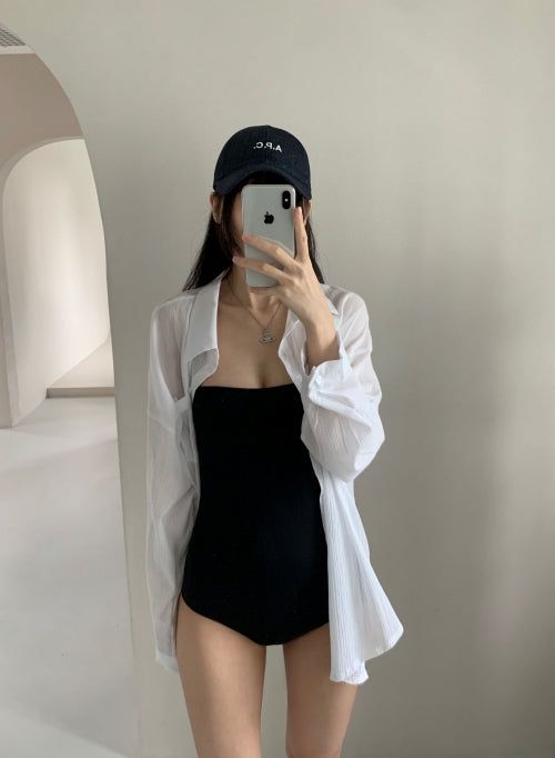 Label mu-ji monokini (one color)