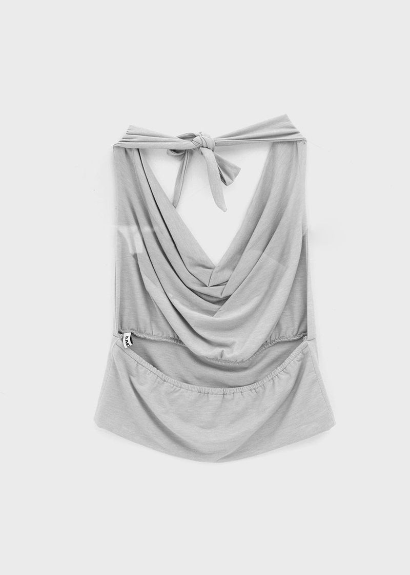 [MADE] Kusha Cowl-Neck Halter Sleeveless Top