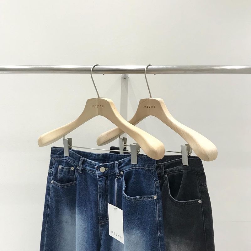 kato washing black denim pants